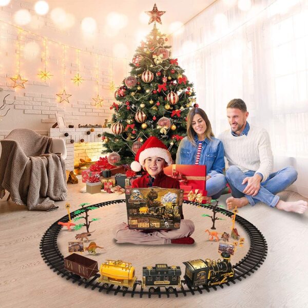 Models Train Set Toy, Large Size Dinosaurs Electric Train Toy with Remote, Lights, Dinosaurs, Steam - Image 5