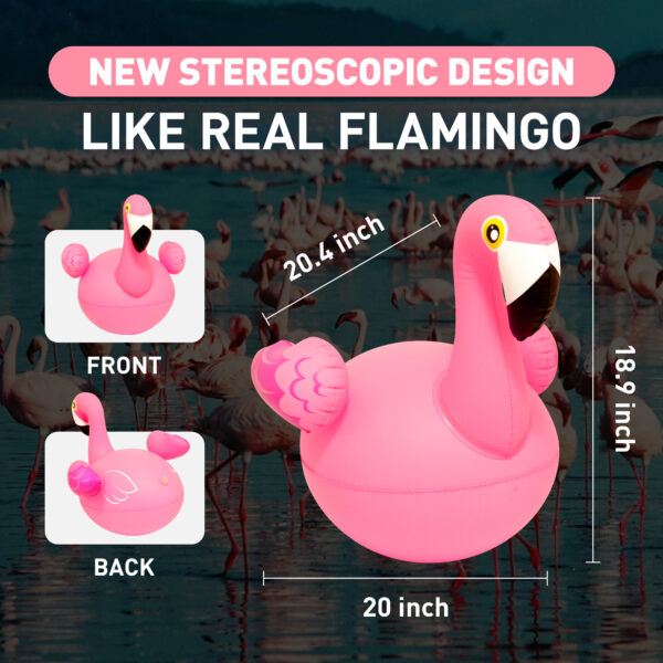 Floating Pool Lights 2PCS, Solar Flamingo Pool Lights for Inground Pools Waterproof, Glow in The Dark Light Up Swimming Pool Accessories, Solar Floating Lights for Pool Flamingo Party Decor - Image 3