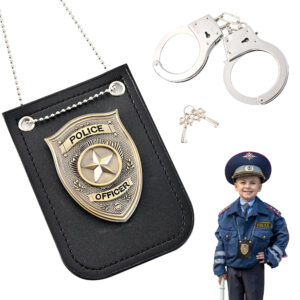 Police Pretend Play Toy Set for School Classroom Dress Up Pretend Play, Detective Role Play Accessory, Easter Basket Stuffers, Birthday Party Favor Supplies