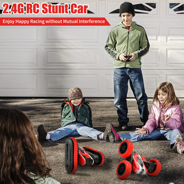 Remote Control Car, 2 IN 1 RC Stunt Cars Toy, 4WD Rechargeable Double Sided 360° Rotating RC Car for Kids - Image 2