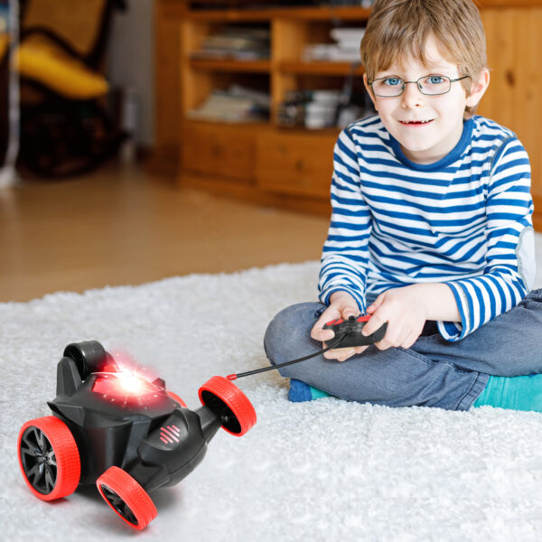 Remote Control Car, RC Stunt Car Invincible 360°Rolling Twister with Colorful Lights & Music Switch, Rechargeable Remote Control Car for Boys and Girls - Image 3