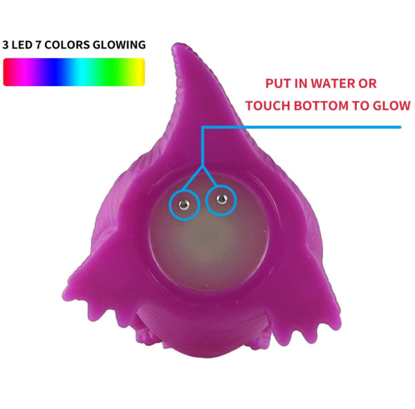 FANL Light Up Bath Toys, Kids Toddler Flashing LED Floating Bathtub Toys Dinosaurs(6 Packs), with Colourful Light - Image 5