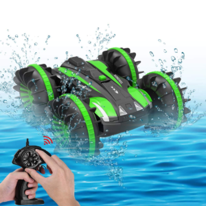 Toys for 6-10 Year Old Boys Amphibious RC Car for Kids 2.4 GHz Remote Control Boat Waterproof RC Monster Truck Stunt Car 4WD Remote Control Vehicle Girls Gifts All Terrain Water Beach Pool Toy