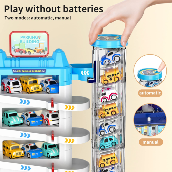 Race Track Car Garage Parking Adventure Toy Gifts 3 4 5 6 7 8 9 Years Old Boys Girls Toddlers, Preschool Car Games Gift Toys for Kids Vehicle Playsets - Image 6