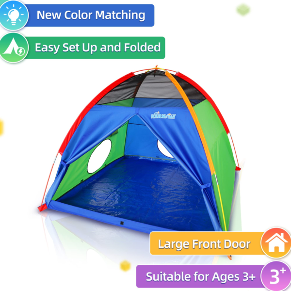 Play Tent Easy Fun Dome Tent for Kids Indoor / Outdoor Fun - 60 x 60 x 44 inch - Image 4
