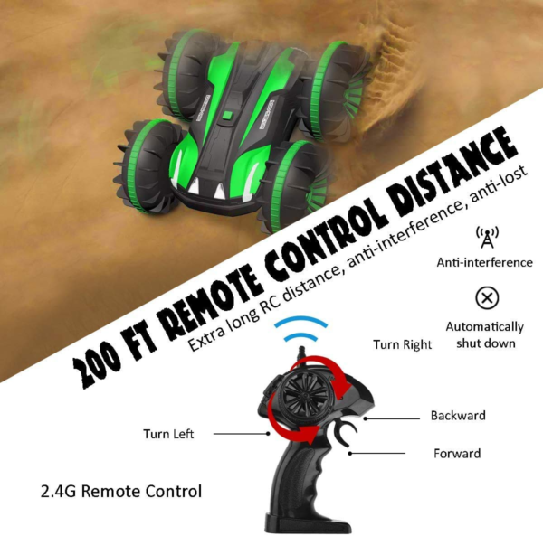 Toys for 6-10 Year Old Boys Amphibious RC Car for Kids 2.4 GHz Remote Control Boat Waterproof RC Monster Truck Stunt Car 4WD Remote Control Vehicle Girls Gifts All Terrain Water Beach Pool Toy - Image 6