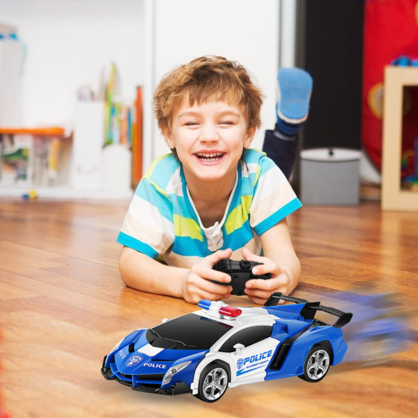 Transform RC Car Robot, Remote Control Car Independent 2.4G Robot Deformation Car Toy with One Button Transformation & 360 Speed Drifting 1:18 Scale - Image 5