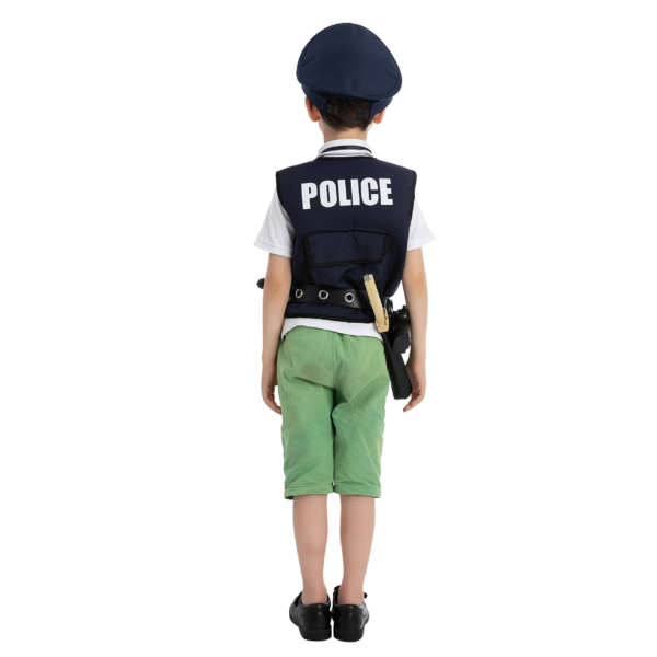 14 Pcs Police Pretend Play Toys Hat and Uniform Outfit for Dress Up Party, Police Officer Costume, Role-playing - Image 9