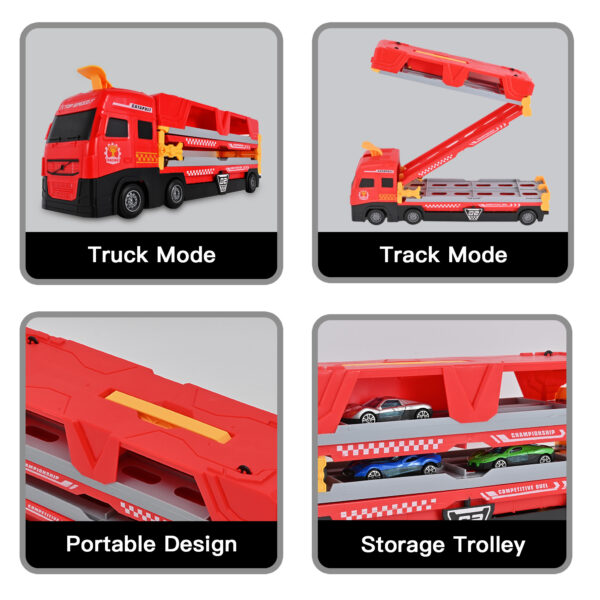 Transport Carrier Truck Toy Car with 12 Die-cast Vehicles - Image 5