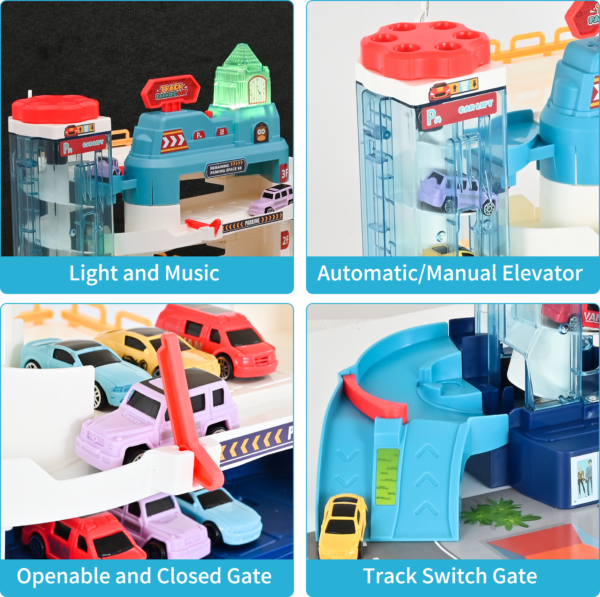 Race Track Car Garage Parking Adventure Toy - Image 2