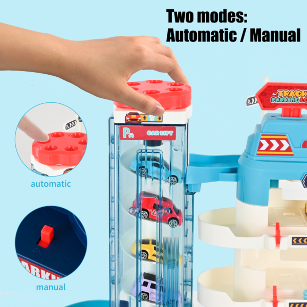 Race Track Car Garage Parking Adventure Toy - Image 4