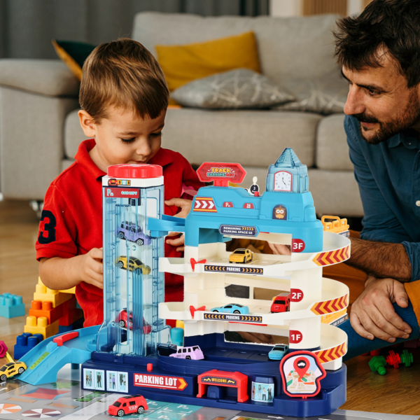 Race Track Car Garage Parking Adventure Toy - Image 6