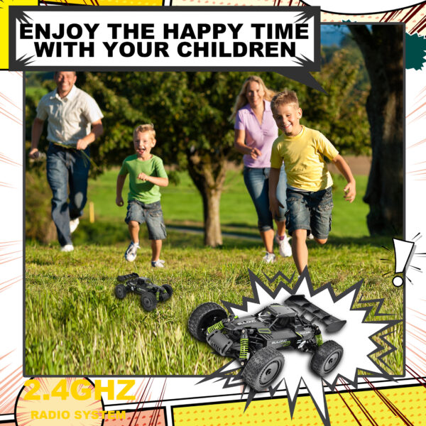 Remote Control Car - 1:14 Alloy High Speed Fast RC, 25 KM/H 4WD RC Racing Cars, RC Drift Car for Kids Adults , Off Road Variable-Speed Vehicle with 2 Rechargeable Battery - Image 6