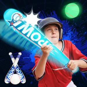 FANL 3 PCS LED Inflatable Baseball Bats - Pool Toys, Beach Games, 29.5 Inches Baseball Bats Gift, Pool Accessory, Fun Outdoor Toy for Kids 8-12, Perfect for Beach Party Games and Kid Pools