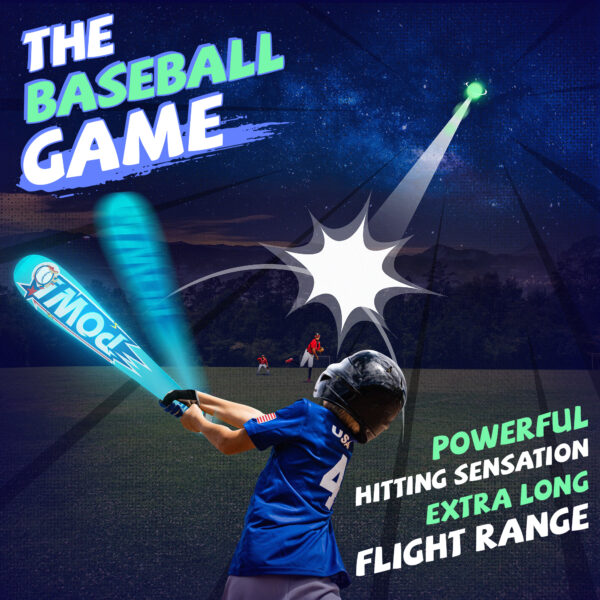 FANL 3 PCS LED Inflatable Baseball Bats - Pool Toys, Beach Games, 29.5 Inches Baseball Bats Gift, Pool Accessory, Fun Outdoor Toy for Kids 8-12, Perfect for Beach Party Games and Kid Pools - Image 3