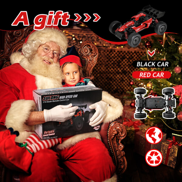 Remote Control Car - 1:14 Alloy High Speed Fast RC, 25 KM/H RC Racing Cars, RC Drift Car for Kids Adults , Off Road Variable-Speed Vehicle with 2 Rechargeable Battery - Image 7
