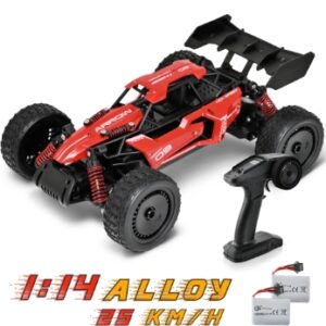 Remote Control Car - 1:14 Alloy High Speed Fast RC, 25 KM/H RC Racing Cars, RC Drift Car for Kids Adults , Off Road Variable-Speed Vehicle with 2 Rechargeable Battery