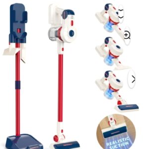 Kids Cleaning Toy Set - Kids Vacuum Toy Vacuum Toy That Works, Ride on Floor Cleaner for Kids with 3 In 1 Mode LED Light, Kids Pretend Role Play Gift